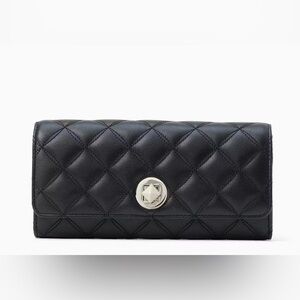 KATE SPADE NATALIA LARGE TYURN LOCK WALLET IN BLACK
